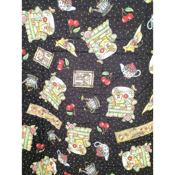 Home Sweet‎ Home Multi Print Black White 34 x 34 Handmade Quilt - Picture 3 of 11